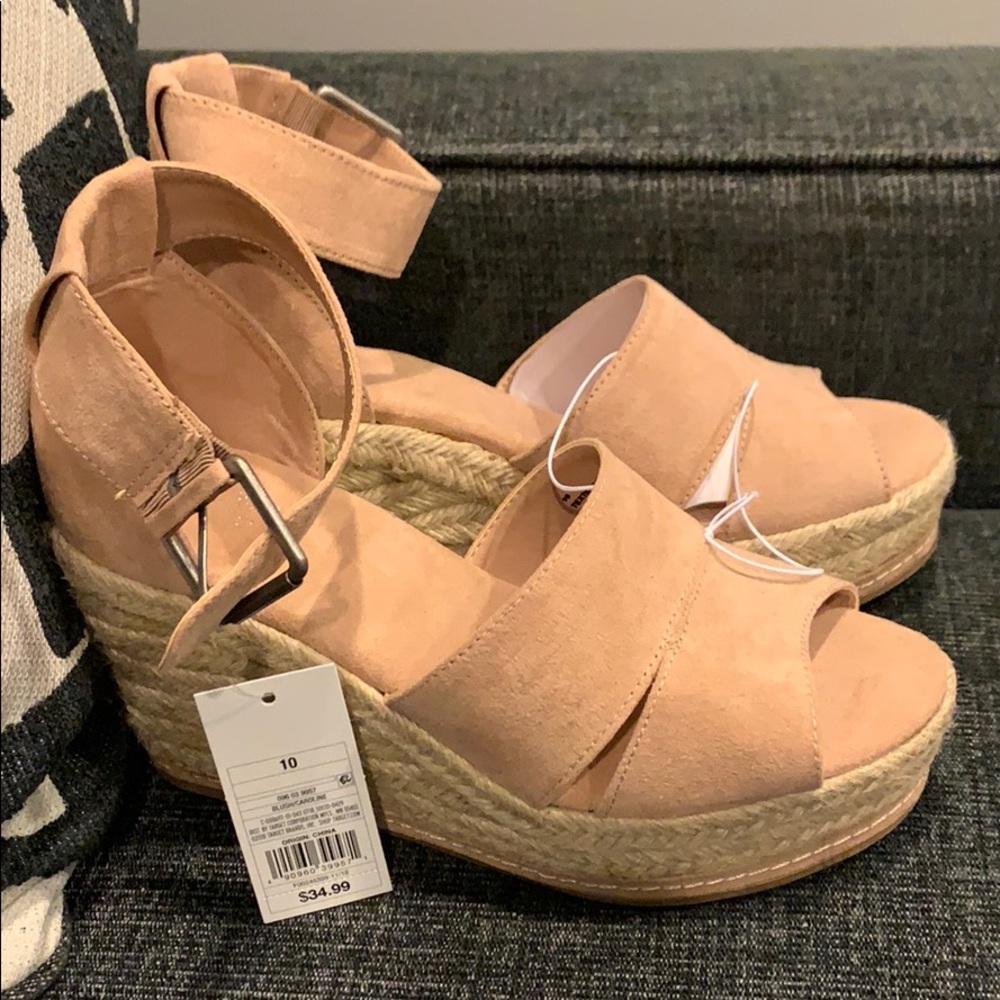 Caroline Microsuede Ankle Strap Espadrille Wedge - Picture 4 of 7